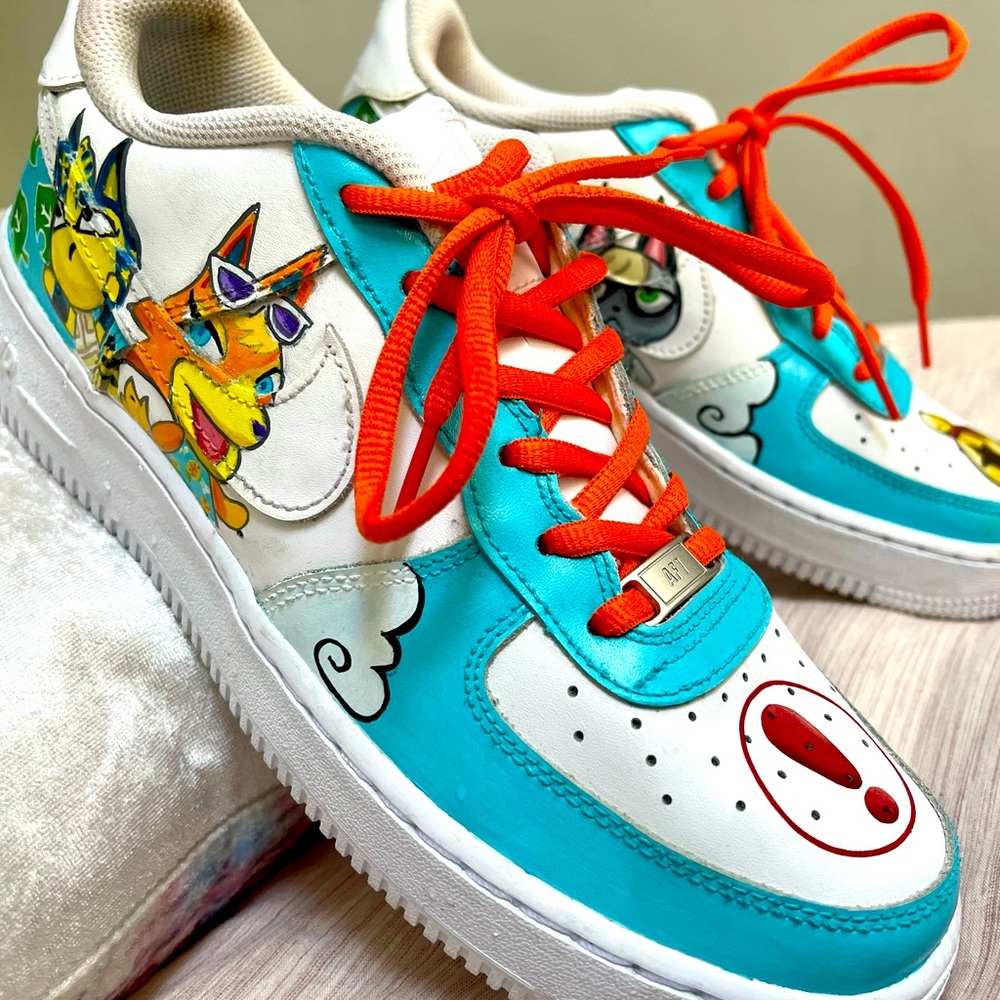 Custom-painted Animal Crossing Sneakers